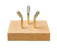 Espositore in legno Geode con bracci in metallo dorato, elegante, decorativo, per campioni minerali e fossili, supporto per sfere