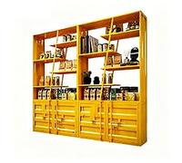 Espositore in metallo in stile industriale, scaffale portaoggetti in metallo semplice e moderno, organizer da banco for casa e ufficio, design salvaspazio for bagno(2.4m yellow)