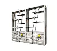 Espositore in metallo in stile industriale, scaffale portaoggetti in metallo semplice e moderno, organizer da banco for casa e ufficio, design salvaspazio for bagno(2.4m)