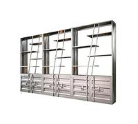 Espositore in metallo in stile industriale, scaffale portaoggetti in metallo semplice e moderno, organizer da banco for casa e ufficio, design salvaspazio for bagno(3.6m)