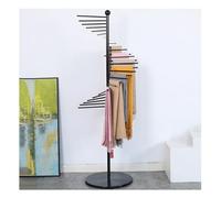 Espositore in metallo per sciarpa, autoportante, per scialle e hijab, con design a spirale per risparmiare spazio (nero, 42 cm x 170 cm)