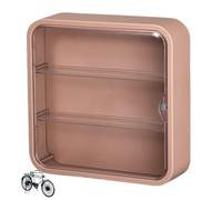 Espositore in miniatura, trasparente, a 3 ripiani, antipolvere, per bambole, con porta magnetica, per organizzare statuette e giocattoli