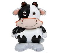 Espositore in pellicola 3D con motivo a mucca, macchiato, circa 38 x 58 cm, perfetto per feste di compleanno, feste a tema fattoria, decorazioni, cameretta dei bambini, eventi e molto altro ancora
