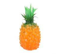 Espositore in plastica artificiale di ananas per cucina, casa e decorazione per feste - Puntello realistico per cibo tropicale giallo, 14 x 26 cm, schiuma resistente allo sbiadimento