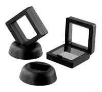 Espositore in plastica per monete da 50 mm e cimeli con pellicola a doppio strato per look sospeso ideale per collezionisti ed esposizioni