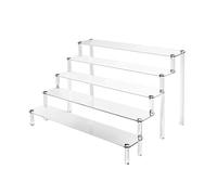 espositore, Mensola trasparente a 5 ripiani for cupcake, profumi, statuette, supporto da tavolo for for decorare e organizzare, 40 x 9, cm(30 x 7.5cm)