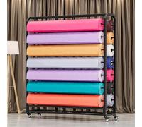 Espositore Mobile Regolabile, Carrello portaoggetti in Metallo con 14 aste e Ruote, Versatile Organizer per pellicole per finestrini Auto, pellicole in Vinile, Carta da Parati - Altezza 130