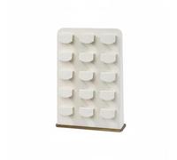 Espositore Orecchini Porta Gioielli Organizzatore Microfibra Supporto Metallo Pratico Accessorio Presentazione Raffinata Adatto a Spazio Commerciale Negozio Casa, Beige, 15 Posizioni