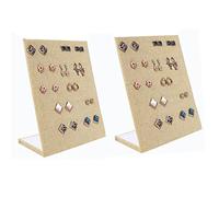 Espositore Orecchini, Set da 2 Espositore Gioielli Porta Orecchini Biancheria, Organizer Gioielli Portagioie Donna per Orecchini Pendenti ed a Borchia,60 Fori per 30 Paia di Orecchini (efedra)