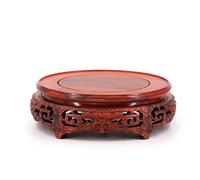 Espositore orientale in legno, pratico vaso a forma di teiera con base per bonsai, intagliato a mano, motivo floreale, teiera in pietra di mogano e base in giada