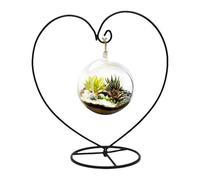 Espositore ornamentale | Supporto per ornamento a forma di cuore, gancio in ferro da appendere per terrari di piante, palle da strega e decorazioni per matrimoni