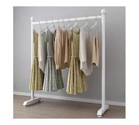 Espositore per abbigliamento industriale con ruote, per la casa, la camera da letto e il negozio di abbigliamento, bianco (150 x 40 x 150 cm)