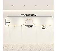 Espositore per abiti creativo Barra porta abiti fissata al muro, Appendiabiti per negozi di abbigliamento Scaffali di stoccaggio, Espositore moderno per indumenti al dettaglio Asta appesa in metallo