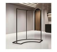 Espositore per Abiti, espositore per Abiti semicircolare Nero - Espositore per Abiti da Terra per Negozi al Dettaglio, Design Curvo, 87x45x155 cm, Perfetto per organizzare Gli Abiti e miglio