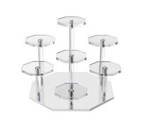 Espositore per alzate in acrilico, organizer per profumi a 7 livelli e supporto per cupcake, supporto per riporre oggetti da collezione e artigianato