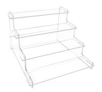 Espositore per alzate in acrilico trasparente per o collezioni Espositore per dessert trasparente a 4 livelli riutilizzabile per cupcake