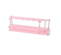 Espositore per attrezzi da pesca in acrilico con 5 + 10 fori, filettatura a vite da 1/4", 5 mm per forte per la conservazione e la presentazione, pilastri in acciaio inox (rosa)