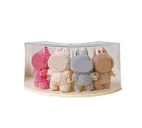 Espositore per bambole Labubu di peluche e Pop Mart, scatola organizer semicircolare trasparente per figure cieche, in morbido vinile da collezione e scaffale per giocattoli (1)