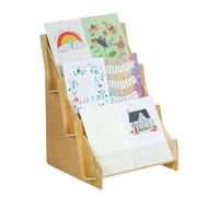 Espositore Per Biglietti D'auguri - Supporto In Legno A 3 Livelli | Espositore Per Carte Collezionabili | Organizzatore Di Negozi Al Dettaglio E Fiere 'artigianato Per La Casa, Il Lavoro, La Festa