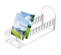 Espositore per biglietti di Natale, espositore per biglietti di Natale, espositore a 12 ripiani in acrilico, organizer per biglietti di auguri, porta cartoline, segnalibro portatile e espositore per