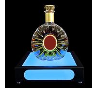 Espositore per Bottiglie di Liquore Illuminato a LED Portabottiglie Luminoso in Ferro Espositores per Cocktail Champagne per Bars, Hotel, Discoteche, Feste Private(Blue,25 * 25 * 6.2cm)