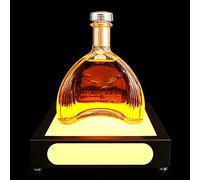 Espositore per Bottiglie di Liquore Illuminato a LED Portabottiglie Luminoso in Ferro Espositores per Cocktail Champagne per Bars, Hotel, Discoteche, Feste Private(Yellow,25 * 25 * 6.2cm)