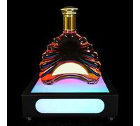 Espositore per Bottiglie di Liquore Illuminato a LED Portabottiglie Luminoso in Ferro Espositores per Cocktail Champagne per Bars, Hotel, Discoteche, Feste Private(Multi-colored,25 * 25 * 6.2cm)