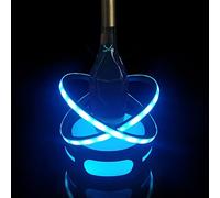 Espositore per Bottiglie di Liquore Illuminato a LED Portabottiglie Luminoso in Ferro Espositores per Cocktail Champagne per Bars, Hotel, Discoteche, Feste Private(Blue,22 * 22 * 19.7cm)