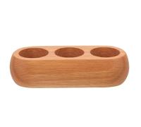 Espositore per Bottiglie di Olio Essenziale a 3 Scomparti in Legno | Tavolo o Toeletta, per Flaconi di Profumo e Oli Essenziali, Finitura Liscia Color Kaki