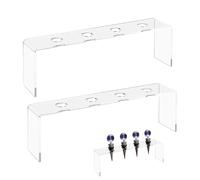 Espositore per bottiglie di vino, 2 supporti in sughero, organizer trasparente a 4 scomparti, per vino a strati per donne e uomini, libreria da casa