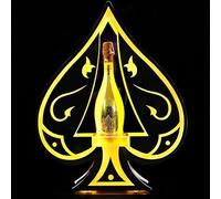 Espositore per bottiglie di vino incandescente regolabile, cartello di servizio, asso di picche champagne, presentatore VIP per bar/hotel/discoteca/presenterparty privato