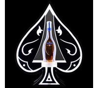 Espositore per bottiglie di vino incandescente regolabile, cartello di servizio, asso di picche champagne, presentatore VIP per bar/hotel/discoteca/presenterparty privato