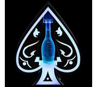 Espositore per bottiglie di vino incandescente regolabile, cartello di servizio, asso di picche champagne, presentatore VIP per bar/hotel/discoteca/presenterparty privato