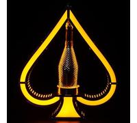 Espositore per bottiglie di vino incandescente regolabile, cartello di servizio, asso di picche champagne, presentatore VIP per bar/hotel/discoteca/presenterparty privato