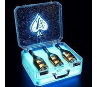 Espositore per Bottiglie Di Vino Luminoso a LED, Espositore per Bottiglie Di Champagne a Forma Di Asso Di Picche a 7 Colori, Espositori per Bottiglie