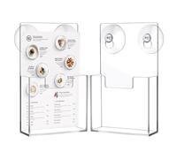 Espositore per brochure, 2 pezzi, supporto per letteratura da parete, con