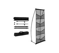 Espositore per Brochure a 4 Livelli-Duoku-Portadocumenti in Rete a 8 Tasche-Supporto Portatile per Riviste e Cataloghi da Pavimento