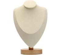 Espositore per busti di gioielli in legno per espositori per negozi | Busto espositore per gioielli in legno in negozio e sulla toeletta, superficie morbida limita i segni di contatto