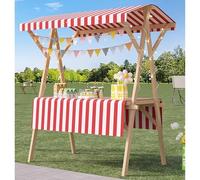 espositore per Campioni Carrello Pieghevole per la Vendita di Hot Dog, bancarella Portatile per mercati di Strada/agricoli/supermercati, Venditore di carretti per Alimenti in Legno