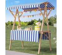 espositore per Campioni Carrello Pieghevole per la Vendita di Hot Dog, bancarella Portatile per mercati di Strada/agricoli/supermercati, Venditore di carretti per Alimenti in Legno