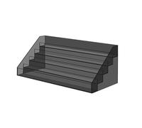 Espositore per campioni di piastrelle acriliche, supporto verticale per inserimento obliquo per campioni di piastrelle da pavimento, scaffale per piastrelle in porcellana all-in-one da tavolo