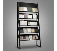 Espositore per Campioni di Piastrelle e Ceramica,Struttura da Terra Metallo | Supporto Portacampioni per Marmo, Pietra, Design Moderno e Salvaspazio per Showroom e Negozi(Black,L100cm/39.4in)