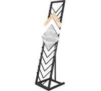 Espositore per campioni di piastrelle, espositore per piastrelle in metallo nero, espositore da pavimento, scaffale per vendita al dettaglio a più piani (nero, 30 x 50 cm)