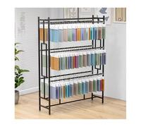 Espositore per campioni in tessuto su entrambi i lati, altezza regolabile, da pavimento, per sciarpe, biancheria intima e pantaloni, elegante tessuto nero (80 x 40 x 200 cm)