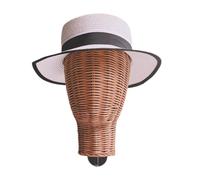 Espositore per cappelli con testa di manichino montato a parete, espositore per