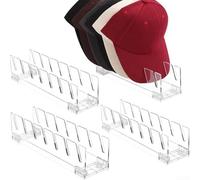 Espositore per cappelli in acrilico, trasparente, organizer per cappelli da baseball, organizer per riporre la casa, protezione UV antipolvere per cappelli da sole e robusto design salvaspazio (4)