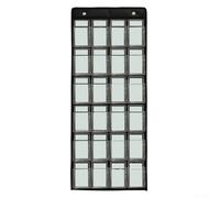 Espositore per carte collezionabili PSA BGS CGC, 48 tasche, in PVC ad alta trasparenza e nylon, 96 x 40 cm, nero