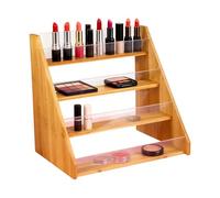 Espositore per carte di auguri - Organizer a 4 strati in legno e acrilico, supporto per mostrare adesivi - Per casa e posto di lavoro e matrimoni e feste di compleanno e fiere e negozi al dettaglio