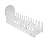 Espositore per carte in acrilico trasparente a 12 slot per contenere e presentare biglietti di auguri, cartoline e adesivi, caratterizzato da un design elegante per un comodo utilizzo in vendita al