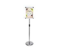 espositore per cartelli, Espositore da Pavimento for Menu in Alluminio A4/A3/A2, Poster/annunci/Vendite/Menu, sostituibili Rapidamente, 9,45 * 12,87 Pollici, Nero(Silver,9.45 * 12.87inch)